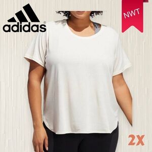 ⬇️♻️ 🆕🏷️*NWT* ADIDAS | 2X | Tee designed 4 training go too AeroReady cream